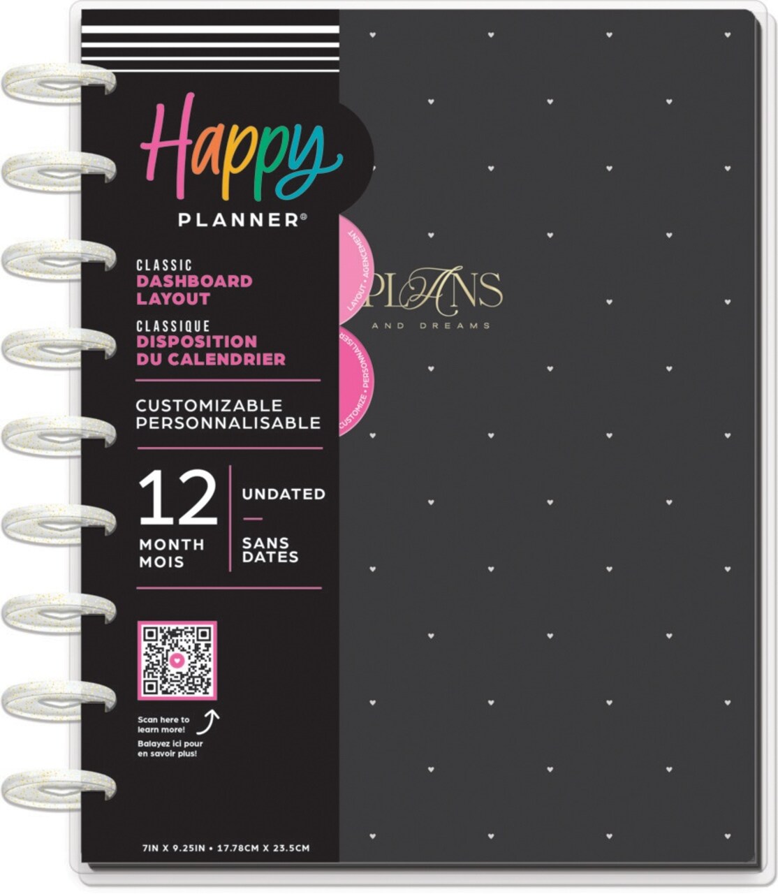 Happy Planner 12-Month Undated Classic Disc Bound Planner-Sweet & Simple